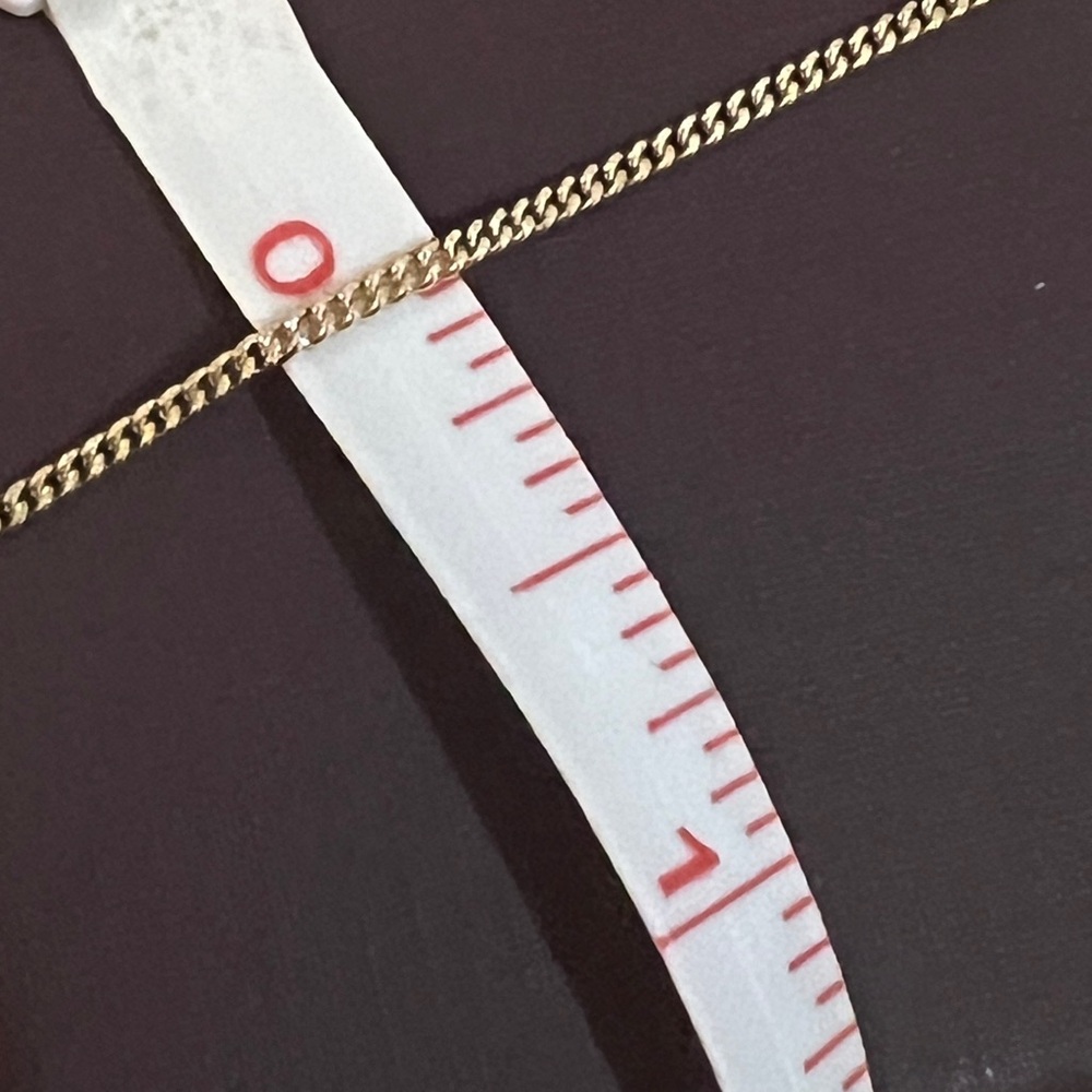 Solid 9K Gold Curb Chain 16” - Picture 5 of 7